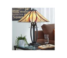 Elstead QZ-ASHEVILLE-TL - Tiffany stalinis šviestuvas ASHEVILLE 2xE27/60W/230V