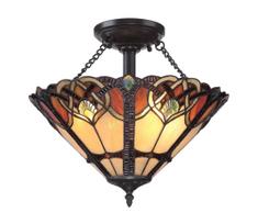 Quoizel QZ-CAMBRIDGE-SF - Tiffany stiliaus lubinis šviestuvas CAMBRIDGE 2xE27/100W/230V