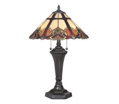Elstead QZ-CAMBRIDGE-TL - Tiffany stiliaus stalinis šviestuvas BELLE 2xE27/75W/230V