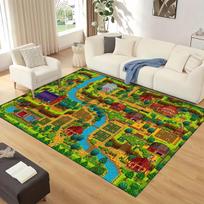 3D Stardew Valley Farm Map Game Cartoon Carpet Rug for Living Room Bedroom Home Sofa Decoration,Kid Play Non-slip Floor Mat Gift 40x60cm( 15x23in )
