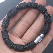 Vikingų Rūnų Kompaso Karoliukas Barzdos Papuošalas Lydinio Apyrankė Talismanas Vyrams Stilingas Aksesuaras 19CM antikinės sidabrinės spalvos