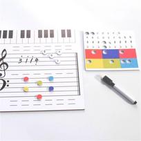 Writing Music Score Whiteboard Reusable Erasable Music Teaching Tool Dry Wipe Practice Magnetic Music Notes Stickers Students
