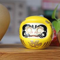 4 colių japoniška keraminė Daruma Doll Lucky Cat Fortune Ornament Pinigų kasa raudona