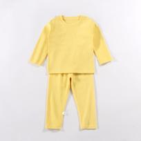 Children's Seamless Thermal Fleece Underwear Set - Boys & Girls Warm Autumn Wear 80 (Height 70-80 cm) geltona