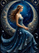 Diamond Painting New Collection Moon Woman Diy Full Square Round Drill Rhinestone Embroidery Mosaic Cross Stitch Kits Wall Decor Square drill 30x40cm