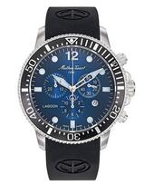 Mathey-Tissot Lagoon Chronograph Silikoninis dirželis Mėlynas ciferblatas Kvarcinis H123CHALBUN 100M Vyriškas laikrodis mėlyna