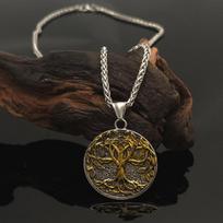 Norse Viking Runes Tree of Life Necklace Pagan Amulet Viking Jewelry Gift