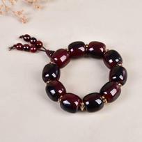 Tibetan Yak Horn Imitation Resin Prayer Beads Bracelet & Car Gear Hanging