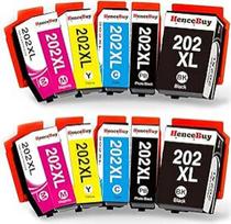 202 XL juodos spalvos spausdintuvo kasetės, suderinamos su "Epson" 202 202XL kasetėmis, skirtomis spausdintuvams "Expression Premium XP-6100 XP-6105 XP-6000 XP-6005 XP6100 XP6105 XP6000 XP6005 (10 vnt.)