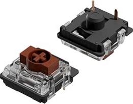 Gateron ks-27 žemo profilio klavišų jungikliai mechaninėms žaidimų klaviatūroms | montuojami ant plokštės (Gateron Brown, 90 vnt.)