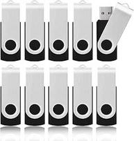 KOOTION USB atmintinės 8GB, 10 vnt., pakuotė Duomenų laikmena "Memory Stick" 10 vnt., 8G USB 2.0, 10 vnt., 10 vnt., atminties kaupiklių rinkinys Atminties laikmenos USB atmintinės Metalinė atmintinė "Stick Flash", spalvota, 8GB, juoda