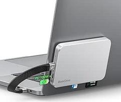 ORICO Magnetinis išorinis SSD diskas 512GB, nešiojamasis SSD diskas Magsafe iki 1050MB/s, USB 3.2 Gen 2, palaiko PD 100 W įkrovimą, su SD/TF kortelių skaitytuvu, C tipo ausinių jungtimi -P10Pro