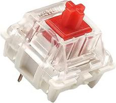 Pakuotė "Gateron ks-9 G PRO" klavišų jungiklių, skirtų mechaninėms klaviatūroms | Plokšteliniai jungikliai | Iš anksto sutepti jungikliai (Gateron PRO Red, 65 vnt.)