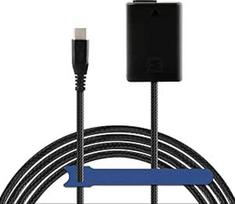 PD USB-C pintas maitinimo kabelis su NP-FW50 baterijos manekenu AC-PW20 nuolatinės srovės jungtimi, skirtas "Sony Alpha A5100 A6500 A6400 A6000 A55 A7