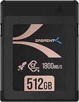 SABRENT PRO CFexpress B tipo 512GB atminties kortelė - 1800MB/s skaitymo, 1700MB/s įrašymo - aukštos klasės CF Express atminties kortelė, skirta 8K RAW, DSLR ir kino kameroms (CF-XXIT-512)