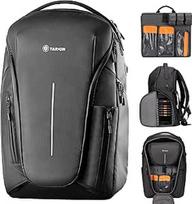 TARION 3-in-1 fotoaparato kuprinė, vandeniui atspari fotokrepšinė, SLR DSLR kuprinė su 15,6 colių nešiojamojo kompiuterio skyriumi, skirta DSLR fotoaparatams, su moduliniu įdėklu ir papildomu krepšiu (Zone), juoda, kuprinė