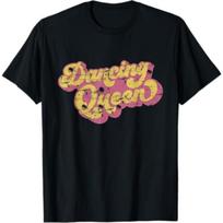Dancing Queen Shirt Vintage Dancing 70s T-Shirt T-Shirt NGO Black S juoda
