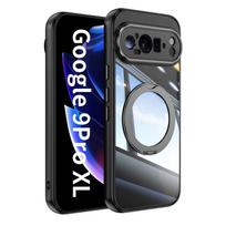 Taikoma Google Pixel 10 Pro XL dėklas: 360° Sukimasis, Magnetinis Siurbimas, Apsauginis Šarvas Google 10Pro fantominės juodos spalvos