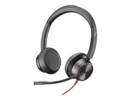 POLY Blackwire 8225 Stereo MS Teams Laidinės ausinės, USB-C/A Adapter, Juoda|8X225AA