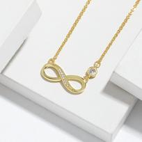 Love Infinity Necklace Minimalist Mobius Endless Symbol Pendant for Women Men