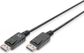 Digitus Connection Cable DisplayPort with snaps 1080p 60Hz FHD Type DP / DP M / M black 3m