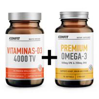 ICONFIT vitaminas D-3 4000 TV + Premium Omega-3 RINKINYS