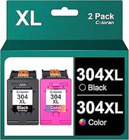 "Coloran 304XL Multipack" suderinama su HP 304 spausdintuvo kasetėmis, skirtomis "HP Envy" 5030 5010 5000 5032 5020 HP DeskJet 2600 2620 2630 2633 3750 3762 3700 3720 3730 3 3733 (2 pakuotės juodos spalvos, spalvotos)