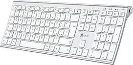"iClever BK23Bluetooth" klaviatūra, belaidė klaviatūra su 3 "Bluetooth" kanalais, stabilus ryšys, itin plona