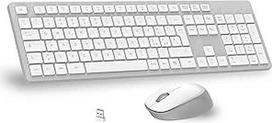"LeadsaiL" belaidės klaviatūros ir pelės rinkinys Pelė ir klaviatūra kompiuteriui USB 2,4 GHz viso dydžio tyli ergonominė skaitmeninė klaviatūra itališkas QWERTY išdėstymas HP/Lenovo/Mac