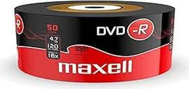 "Maxell" 504892 DVD-R 4,7GB 16X 120 min. vaizdo įrašų - matinis sidabrinis (50 diskų pakuotė - suvynioti į susitraukiančią pakuotę)