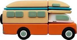 "Retro Motorhome" USB 3.0 atmintinė 128GB - senovinė - kelionėms, stovyklavimui, automobiliui, kemperiniam autobusui ir karavanui - kelionių įtaisas paaugliams, skaitmeniniams klajokliams ir "Vanlife" gerbėjams - mergaitėms ir berniukams "Ulticool