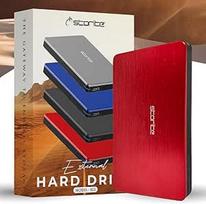 "Storite" 500GB išorinis kietasis diskas USB 3.0 Lengvas atsarginės kopijos ir saugojimo kietasis diskas Nešiojamasis žaidimų kietasis diskas Išplėstinės atminties kietasis diskas žaidimams Nešiojamasis kompiuteris "Mac Desktop" (raudonas)