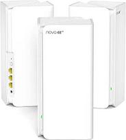 "Tenda Nova MX21 Pro Wi-Fi 6E Mesh WLAN" sistema - AXE5700 trijų juostų (palaiko 6G dažnių juostą) - pakeičia maršrutizatorių ir kartotuvą - rekomenduojama 3-5 miegamųjų namams - programėlės valdymas - 3 vnt.