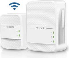 "Tenda PH10 Powerline Adapter Kit AV1000 + AC750 WLAN Gigabit Socket" (1000Mbit/s LAN + 750Mbit/s WiFi, "Homeplug AV2", 2 Gigabit prievadai, "Plug & Play", idealiai tinka fotoaparatui, IPTV, "Xbox")