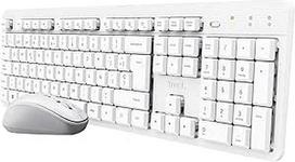 "Trust ODY II" ispaniško QWERTY išdėstymo klaviatūros ir pelės rinkinys Belaidis baltas
