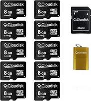 10 "Micro SD" kortelių pakuotė (8GB)