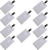 10 pakuočių verslo kredito USB atmintinių 32GB (32GB, baltos spalvos)