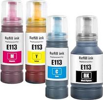113 rašalas, suderinamas su "Epson" 113, skirtas "Ecotank" spausdintuvui ET-16150 ET-16600 ET-16650 ET-16680 ET-5150 ET-5160 ET-5170 ET-5800 ET-5850 ET-5880 Pro ET-113 5000 ET-5800 ET-5850 ET-5880 (BK/C/M/Y)