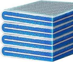1PC 50X11mm/30X40mm akvariumo filtras Schwamm Pad Fisch Tank Skimmer Teich filtras Baumwolle 8-Schicht Zubehör FüR Automobile(30X40X2cm)