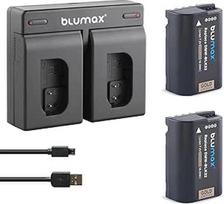 2 x Blumax baterija pakeičia Panasonic DMW-BLK22 / DMW-BLK22E 2250 mAh + dvigubas USB įkroviklis, suderinamas su Panasonic Lumix DC S5 S5K G9 GH5 GH5 II GH5S GH6