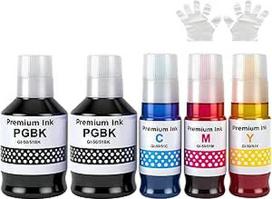 5 spalvų GI-50/GI-51 GI50/GI51 rašalas, suderinamas su Canon PIXMA G5050 G6050 G7050 GM2050 GM4040 GM4050 G1520 G1530 G2520 G2560 G2570 G3520GGG3560 G3570 G3571 G3572 G3590 G4570 spausdintuvu (2 BK/C/M/Y)