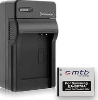 Akumuliatorius + įkroviklis (automobilinis/įrenginys), skirtas Samsung EA-BP70A, ES65 ES67 ES70 PL...ST.. WB50F...Žiūrėti sąrašą