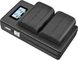 CITYORK LP-E6 LP-E6N 2000 mAh pakaitinis akumuliatorius + greitasis įkroviklis, skirtas "Canon EOS 5D Mark II/III/IV, 5DS, 5DS R, 6D, 7D, 7D Mark II, 60D, 60Da, 70D, 80D, XC10 Black