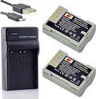 DSTE BLM-5 ličio jonų akumuliatorius (2 vnt.) ir mikro USB įkroviklis, tinkantis skaitmeniniam fotoaparatui Olympus E1 E5 E3 E3 E300 E330 E500 E510 E520 C-8080 C-7070 C-5060, kaip Olympus PS-BLM5