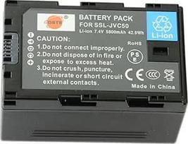DSTE atsarginis akumuliatorius, skirtas JVC SSL-JVC50 HM600 HM650 GY-LS300 SLR fotoaparatui