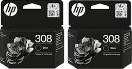 HP 308 juodos spalvos originalios rašalo kasetės (7FP21UE) (2 vnt.)