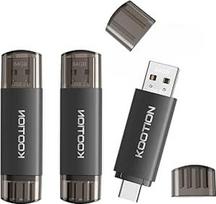 KOOTION USB atmintinė 64GB, 3 USB C 64GB atmintinė OTG 2.0 Memory Stick 2-in-1 USB 64G Flash Drive C tipo atmintinė 64GB, skirta kompiuteriui / nešiojamajam kompiuteriui, C tipo mobiliajam telefonui