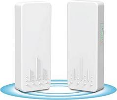 Lauko belaidis tiltas NICGIGA 5.8G 3km perdavimo "WiFi Point-to-Point" belaidis eterneto tiltas maršrutizatorius su 2 100Mbps RJ45 LAN prievadais 2 pakuotės CPE Plug and Play