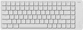 LOFREE Flow2 žemo profilio mechaninė klaviatūra (JAV QWERTY išdėstymas) - aliuminio lydinio su linijiniu jungikliu "Surfer" įkraunama belaidė klaviatūra su 3 ryšio režimais, skirta "Windows", "MacOS" (sidabrinė, 84 klavišai)