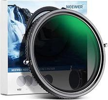 NEEWER 2 in 1 43 mm kintamas ND filtras ND2-ND32 ir CPL (žiedinis poliarizacinis filtras) Nr. X Cross kintamas pilkas filtras HD optinis stiklas 30 sluoksnių nano danga atsparus vandeniui atsparus įbrėžimams